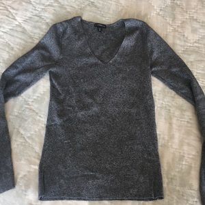 Charcoal gray long sleeve lightweight sweater